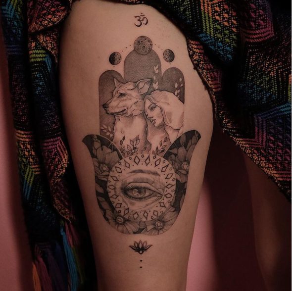 hamsa hand tattoo arm spiritual designs and ideas