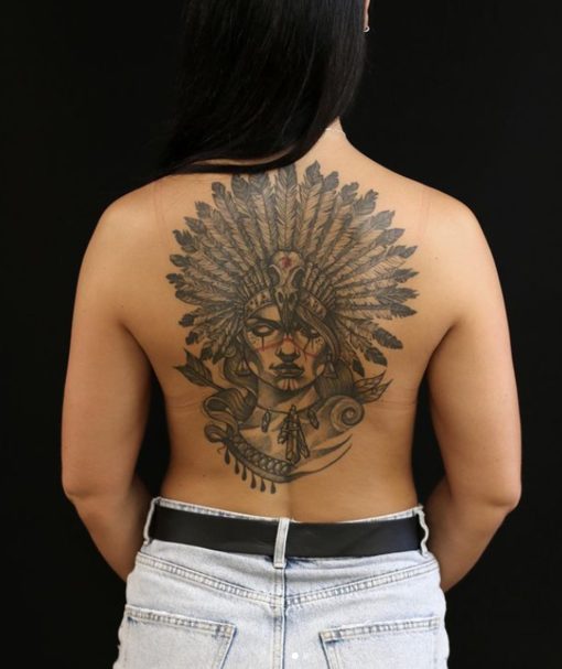 indigenous tattoo native american headdress