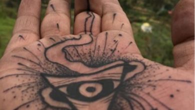 inside hand spiritual tattoo