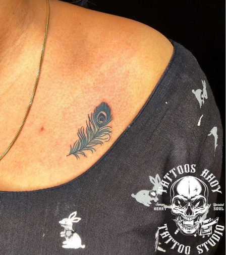 peacock feather spiritual tattoo design