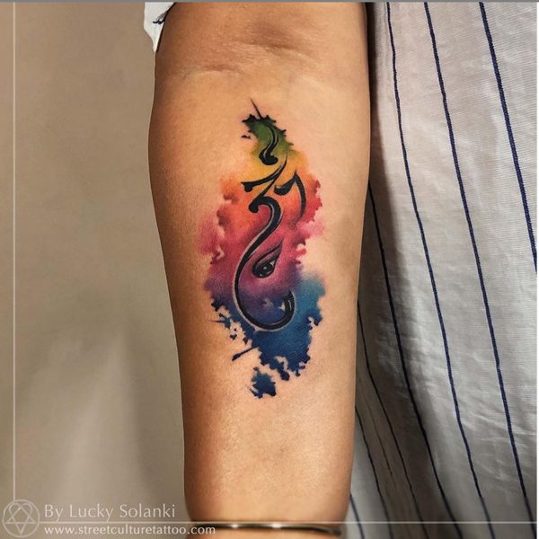 rainbow om symbol tattoo oneness awakening ideas