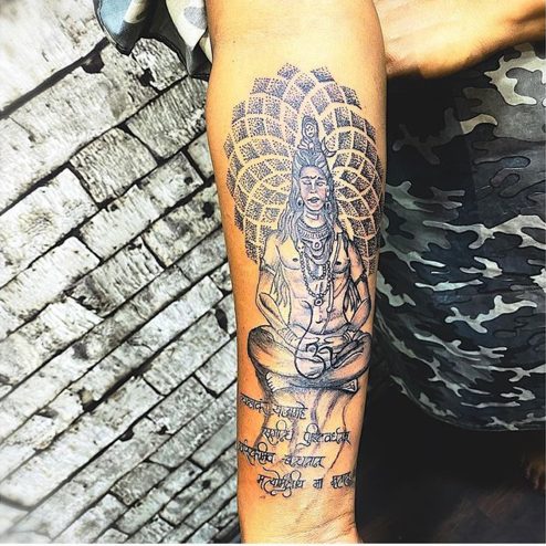 shiva flower of life geometry tattoo