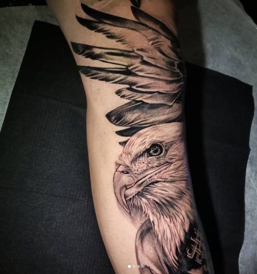 spiritual eagle tattoo arm