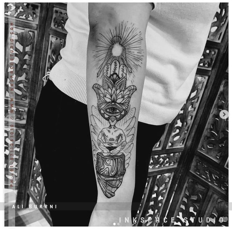 Spritual tattoo arm sleeve