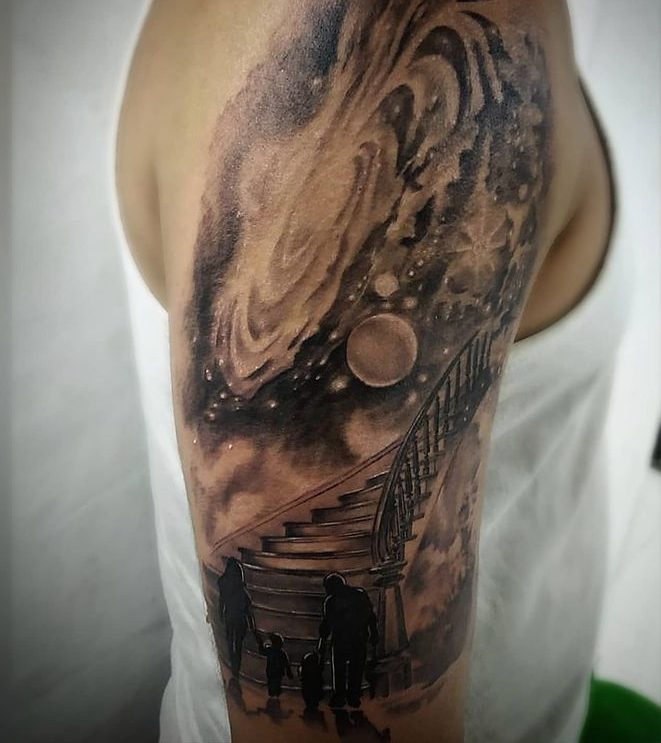 Stairway To Heaven Spiritual Tattoo Design Round The World Magazine