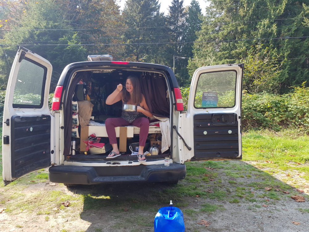 van life in british columbia canada
