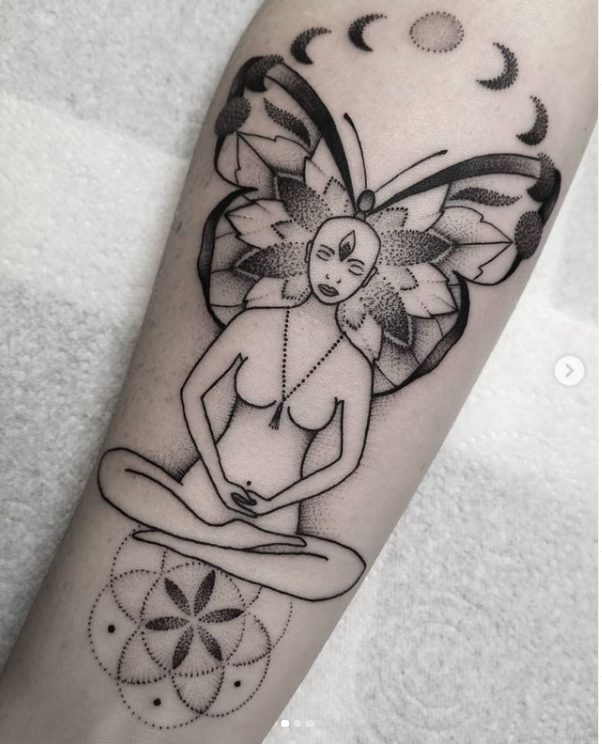 zen tattoo meditation buddhism flower of life