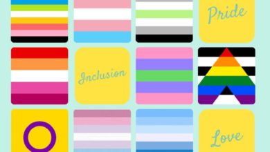 LGBTQ definitions list with flags