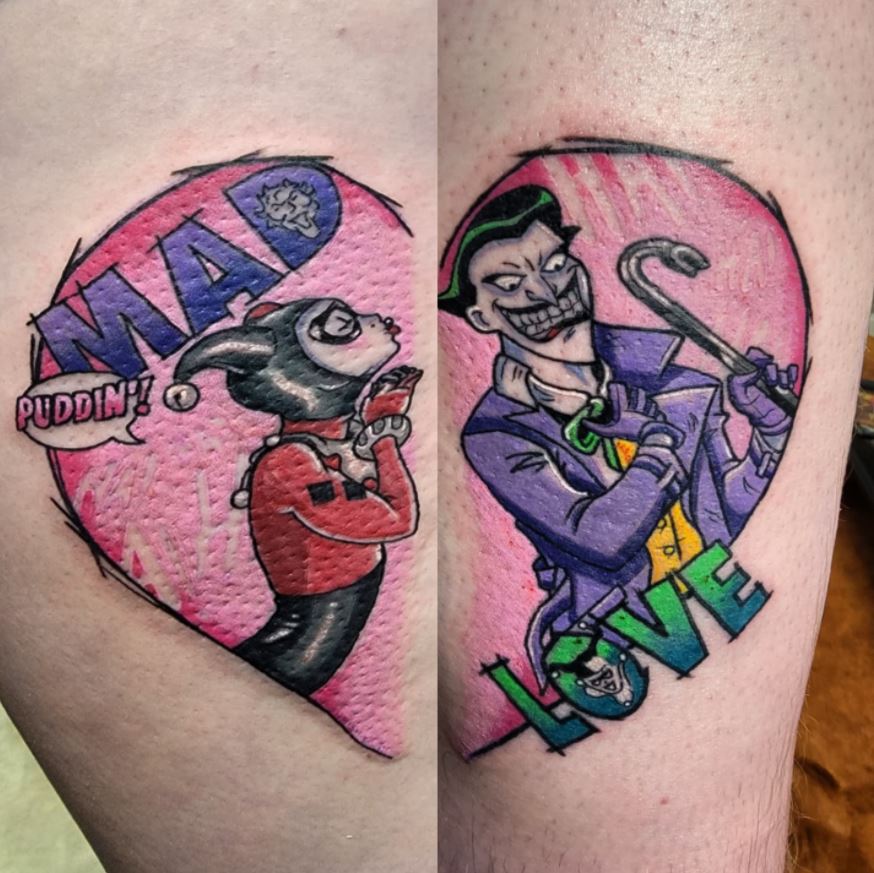matching couple tattoos the joker