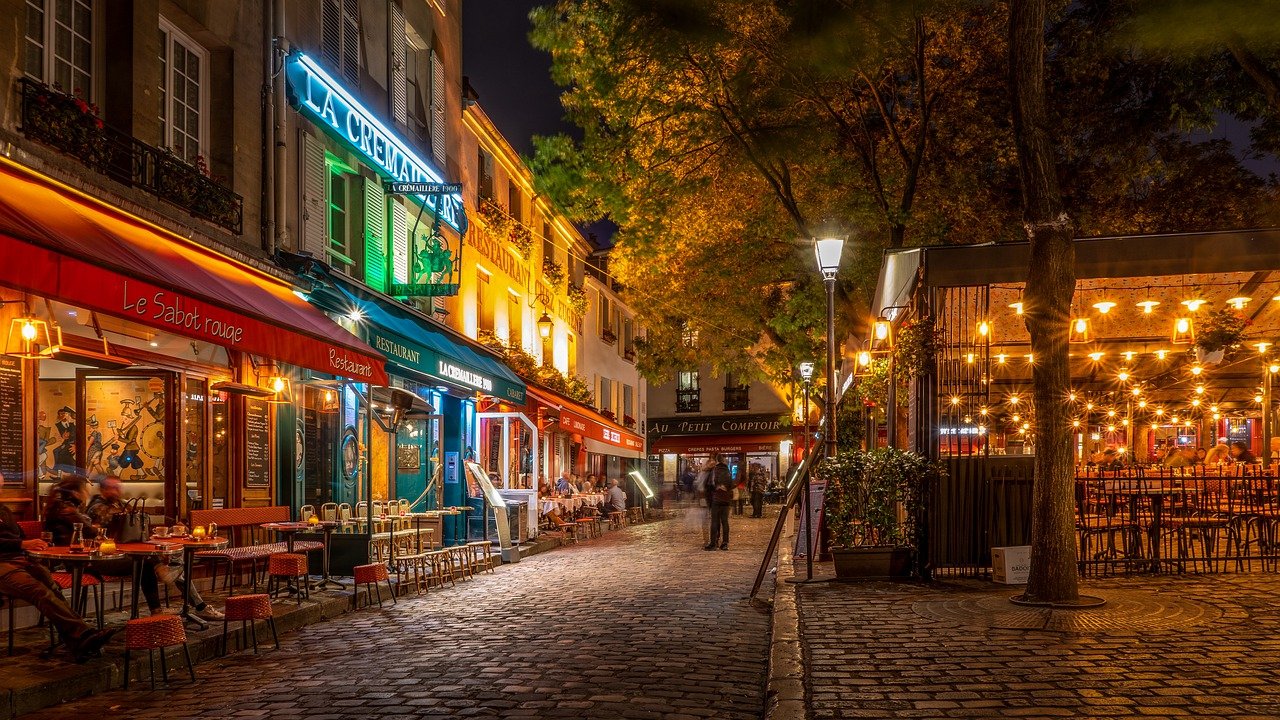 Paris Restaurants In Cobbled Streets