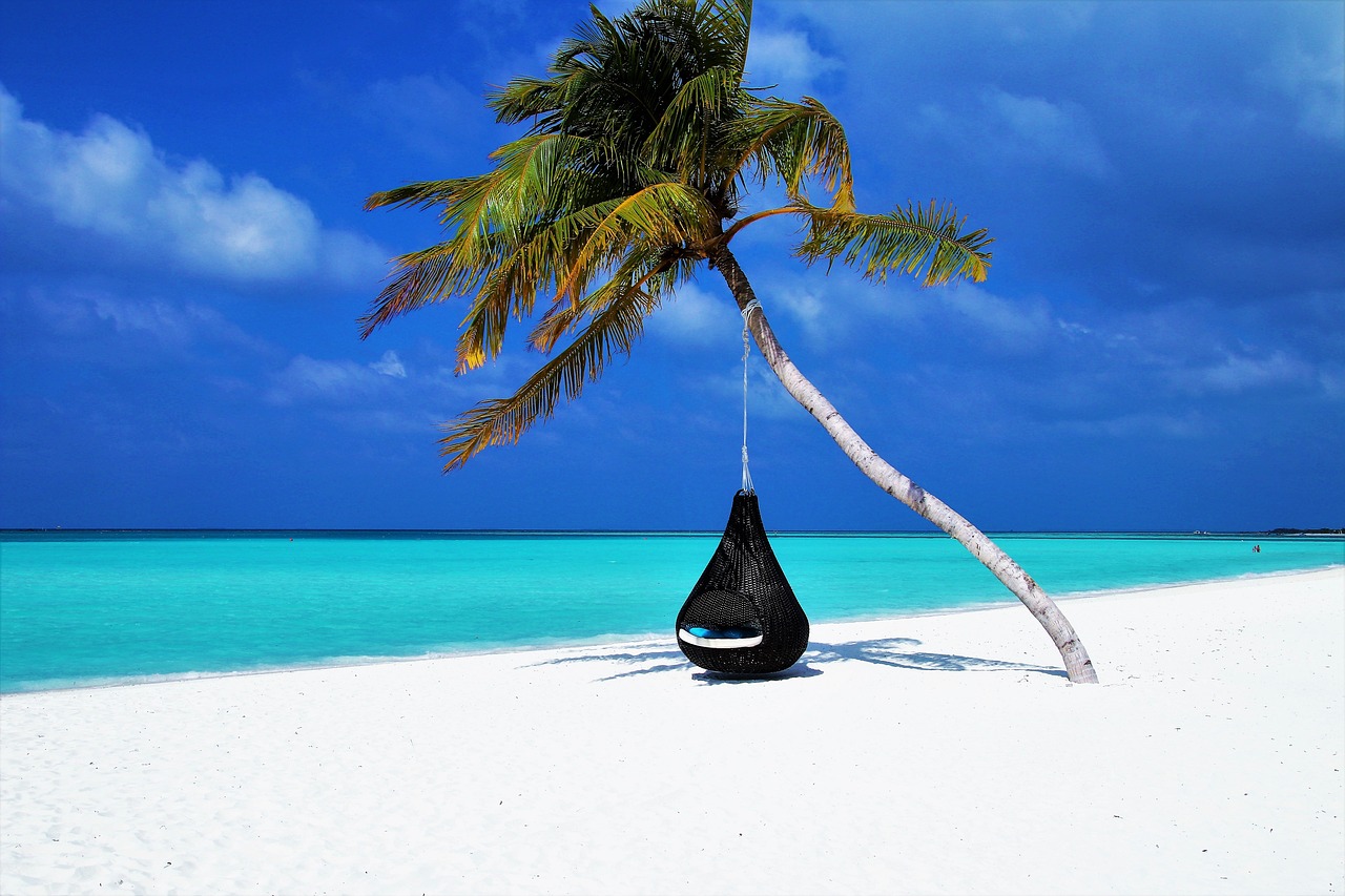 Maldives beach hammock
