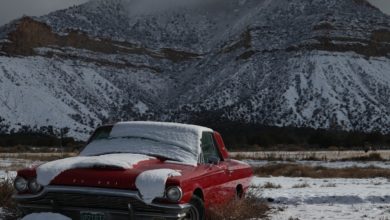 car broke down in snow