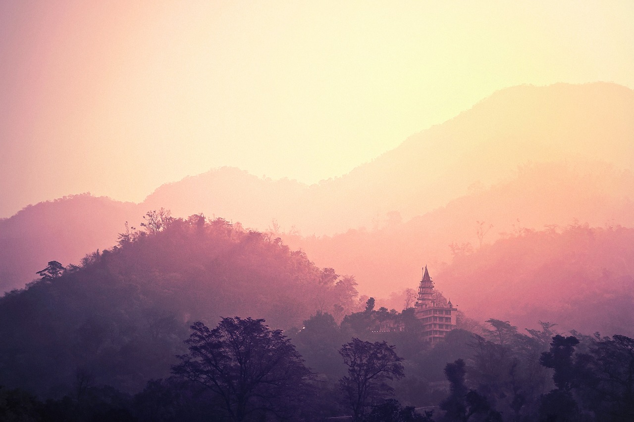 Temple Rishikesh Sunset