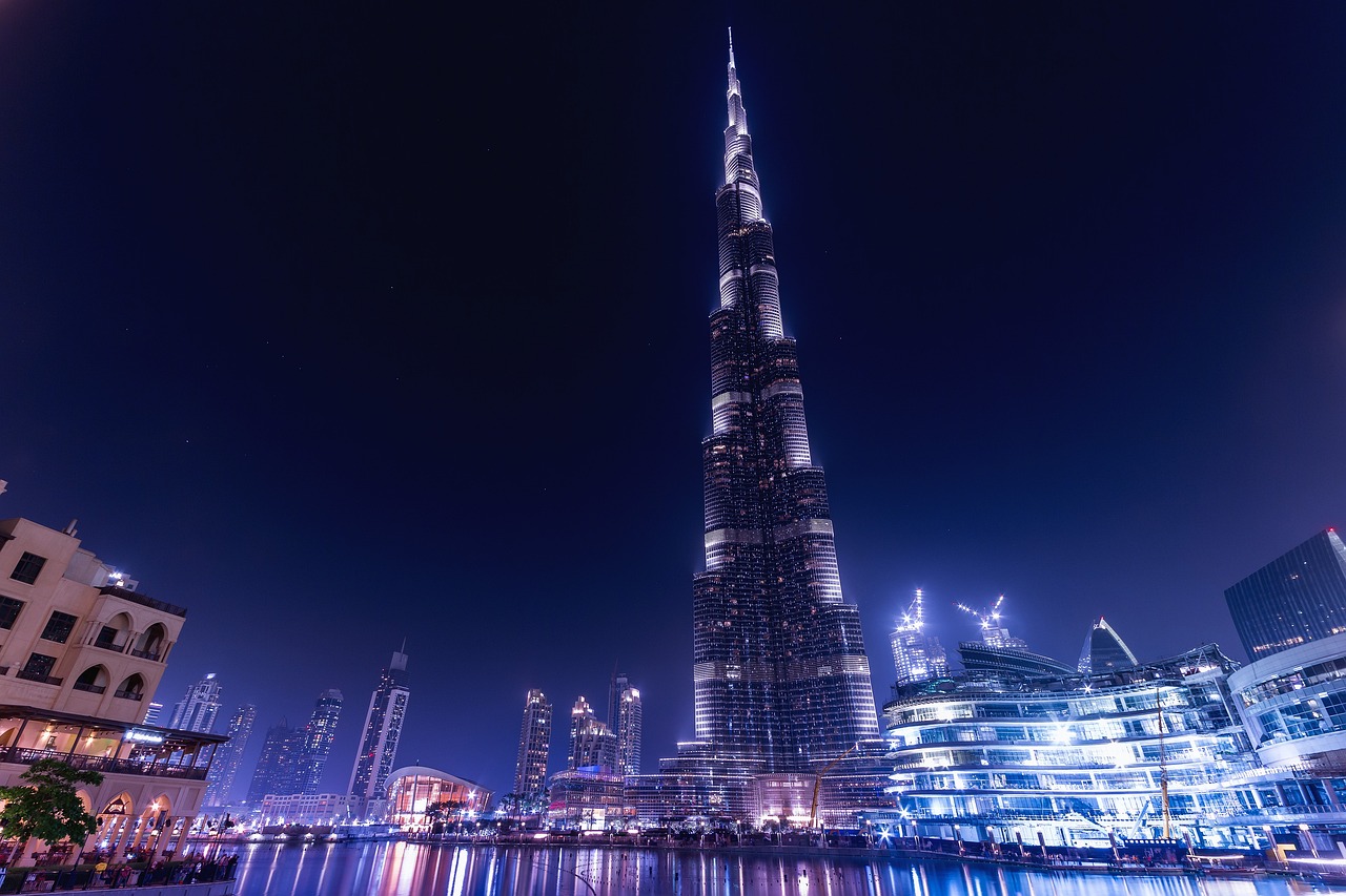 Burj Khalifa Dubai Night Lights