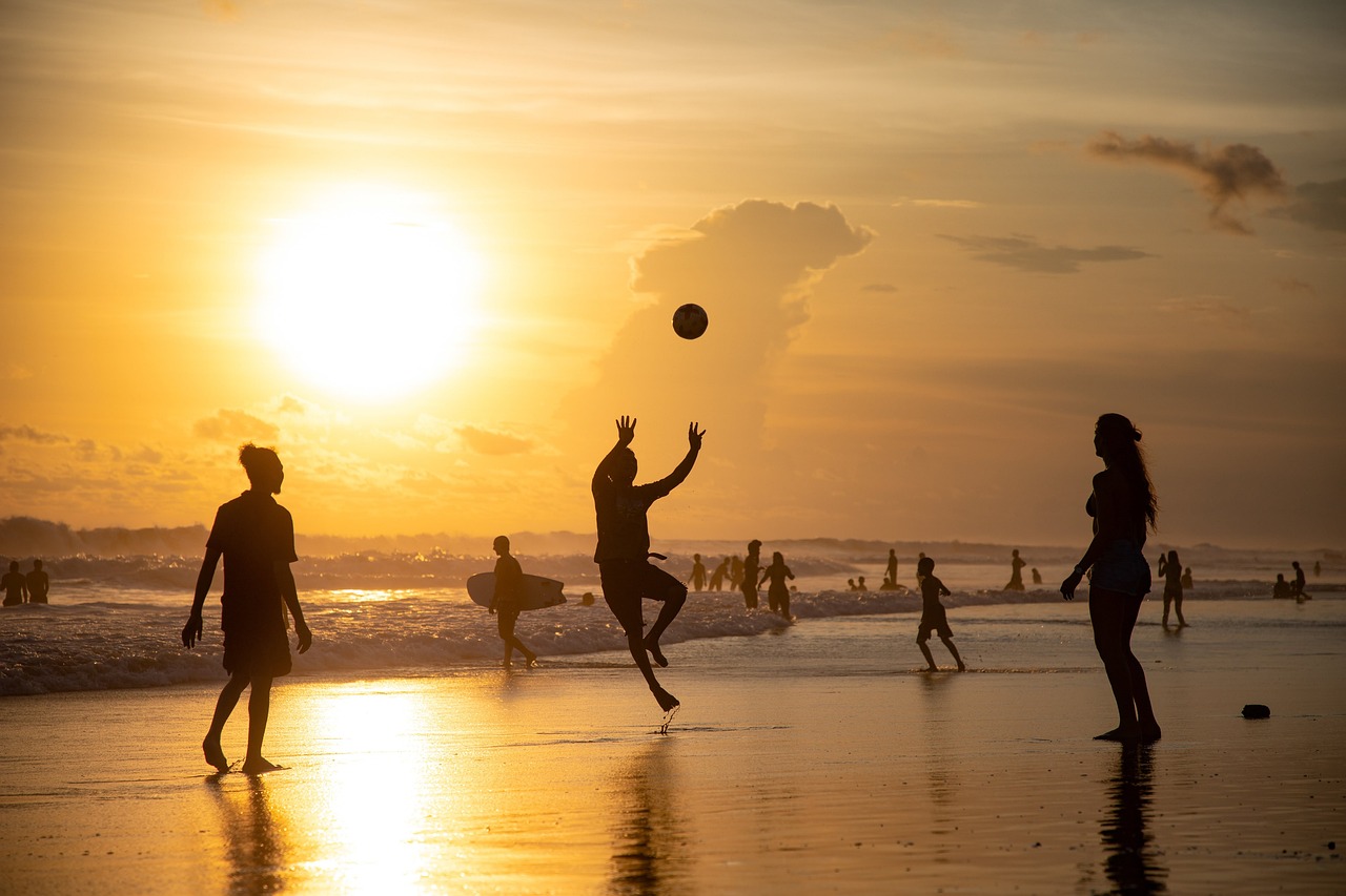 Sports Themed Holiday Sunset Volleyball